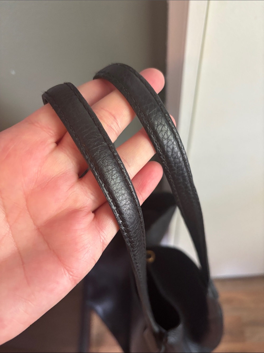 Madewell Black Pebbled Leather “shopper” Tote - Picture 5 of 6